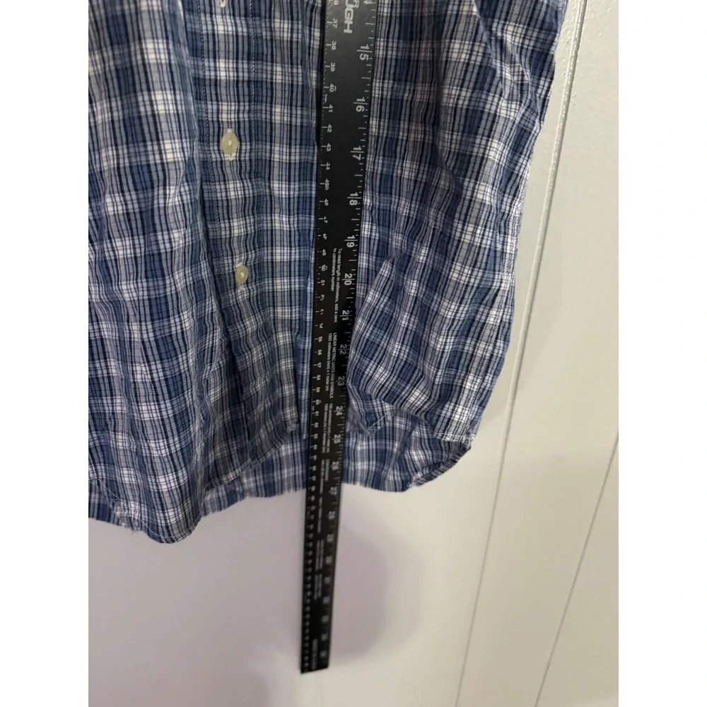 Ralph Lauren Shirt Kids‎ Size S Blue Plaid Short Sleeve Button Down Cotton